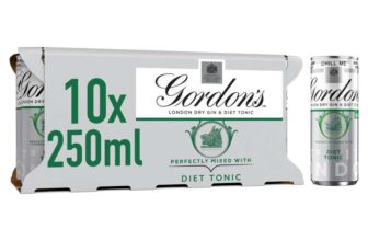 Gordons London Dry Gin & Diet Tonic 5% vol 10 x 250ml – Save at Checkout