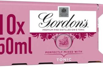 Gordons Premium Pink Distilled Gin & Tonic 5% vol 10 x 250ml Can – Save at Checkout