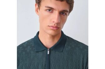 Green Smart Quarter Zip Polo Shirt