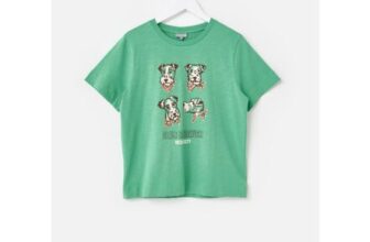 Green Walter the Dog Graphic T-Shirt
