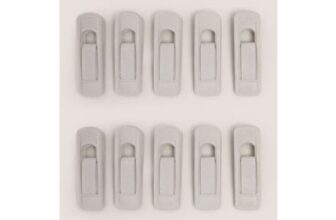 Grey 10 Pack Velvet Hanger Clips