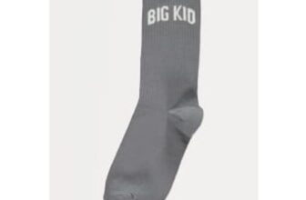 Grey Big Kid Slogan Matching Ankle Socks