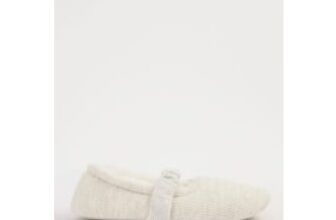 Grey Mary Jane Fur Lined Slippers
