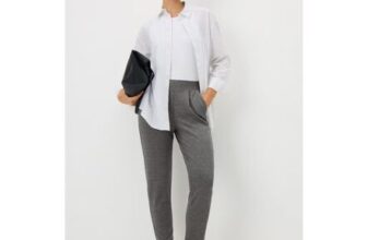 Grey Ponte Tapered Trousers – 8