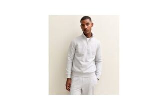 Grey Regular Quarter Zip Sweatshirt