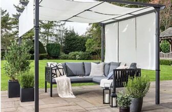 Grey metal Gazebo / Pergola