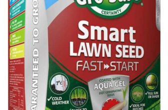 Gro-Sure 20500254 Aqua Gel Coated Fast Start Smart Grass Lawn Seed, 25 m2, 1 kg – Blue