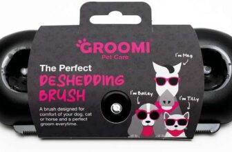 Groomi Deshedding & Grooming Brush for Dogs, Cats, Horses & Rabbits