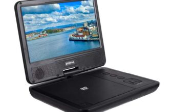 Groov-e 7-Inch Portable DVD Player – Movie Player with TFT LCD Screen, Built-in Speakers, USB and SD Card Ports, Remote Control