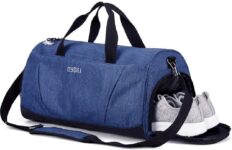 Gym Bag with Shoes Compartment and Wet Pocket, Sports Duffel Bag for Yoga Sports Bag for Swim, Travel Duffle Bag for Men with Detachable Shoulder Strap and Mesh Side Pocket, Gift for Women