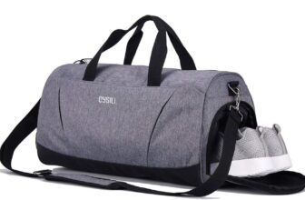 Gym Bag with Shoes Compartment and Wet Pocket,Sports Duffel Bag for Yoga/Swim,Travel Duffle Bag for Men and Women