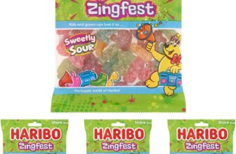 HARIBO Zingfest Sharebag Fizzy Fruit and Cola Flavour Gums 150g (Pack of 4)