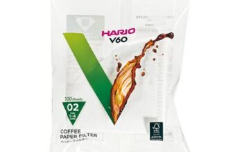 HARIO V60 Paper Filters Size 02, White, 100-Pack