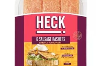HECK Smoky Chicken Gluten Free Sausage Rashers 6 Pack 300g