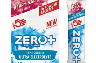 HIGH5 ZERO Ultra Electrolytes Hydration Sachets – Triple Strength Hypotonic Sugar Free Powder – (Berry Salt, 16 x 17.5g) (£8.99 S&S)