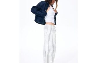 H&M Denim Drawstring Trousers