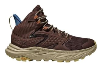 HOKA Mens Anacapa 2 Mid GTX Waterproof Leather Hiking Boots (Red) – With Code