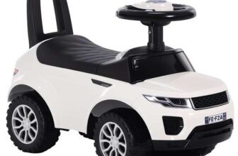HOMCOM 3-in-1 Toddler Ride-On Car, White