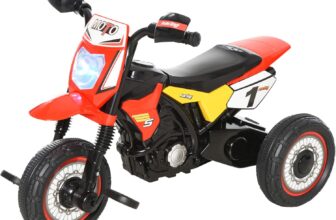 HOMCOM Trike for Kids, Toddler Pedal Motorcycle, Kids Ride On Tricycle Early Learning w/Music Lights Handlebar Stickers Exercise Boys Girls Gift for 18-36 Months Red