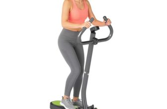 HOMCOM Twister Stepper Machine with Adjustable Resistor, LCD Display and Handlebar Shipped / Sold by AOSOM MHSTAR UK