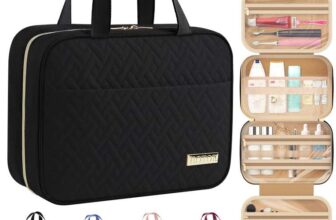 HOTOR Travel Toiletry Bag – Toiletry Bags for Women/Men with Hanging Hook