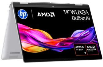 HP Envy x360 14 2in1 Laptop, AMD Ryzen 7 8840HS Processor, AI Enhanced, 16 GB RAM, 1TB SSD, AMD Radeon Graphics, WUXGA IPS Touchscreen