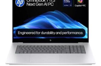 HP OmniBook 7 AI 17 Laptop – Intel Core Ultra 5, 512 GB SSD, Silver