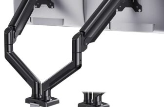 HUANUO Dual Monitor Mount for 2 Monitors up to 32 inches, Each Arm Holds Max 10kg – Sold by BSQ Technology EU FBA