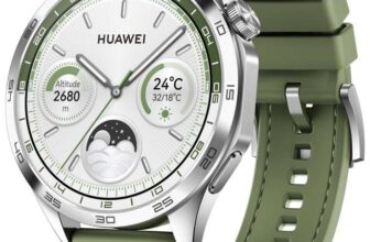 HUAWEI Watch GT 4 46mm Smart Watch – Green Woven Strap – Limited Stores