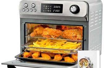 HYSapientia 24L Air Fryer Oven With Rotisserie Large XXL 1800W 10in1 airfryer Countertop Convection Mini Toaster Oven Stainless steel inner