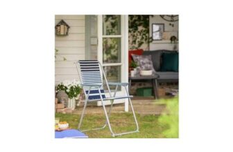 Habitat Folding Metal Garden Chair – Blue