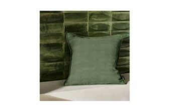 Habitat Pack of 2 Herringbone Cushion Cover Moss Green