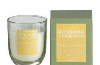 Habitat Scented Boxed Candle – Rhubarb & Elderflower – 120g
