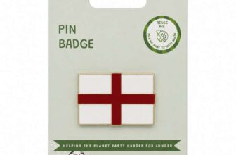 Half Price England Accessories e.g. Enamel Pin Badge, Headband, 10 Red & White Balloons