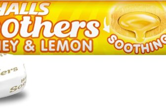 Halls Soothers Honey & Lemon Flavoured Lozenges, Made With Real Fruit Juices , 45 g (Pack of 1)