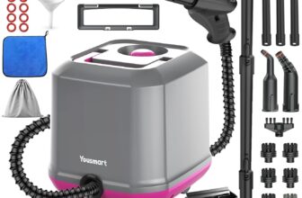 Handheld Steam Cleaner, 2000W High Pressure Steamer, 1200ml Tank 25-Piece Accessories, 2 Steam Modes, Chemical-Free, for Floor, Carpet, Sofa, Window, Car, Multi-Surface Stain Removal