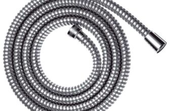 Hansgrohe Metaflex Shower Hose, 1.25m, Anti-kink & Flexible, Chrome Effect, Coil Wrap