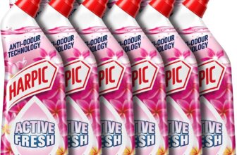 Harpic Active Fresh Toilet Cleaning Gel, Pink Blossom, 750ml (12 x 750ml, Total 9.0L), with Essential Oils, Anti-Odour, Toilet Cleaner, Kills 99.9% of Bacteria