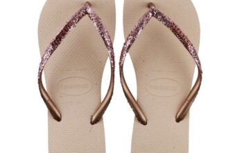 Havaianas Slim Glitter II Womens Pink Flip-Flops Sizes UK 35-42
