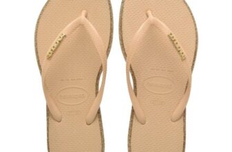 Havaianas Womens Slim Point Glitter Flip Flops