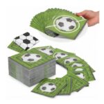 Healifty Soccer Napkins, 100 Pack, 13×13 Inches