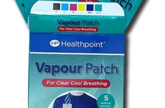 Healthpoint Vapour Patches, for Clearer Cooler Breathing, Breath Easy, Soothing Peppermint, Eucalyptus, Scots Pine, Rosemary and Lemon Oil, Aids Sleep, Slow Release That Lasts Up to 8 Hours, Pack of 5