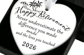 Heart-Shaped Ceramic Ornament Never Underestimate the Difference You Made 2026 Retirement Gifts for Woman Happy Retirement Appreciation Gift for Retired Coworker Teacher Friend