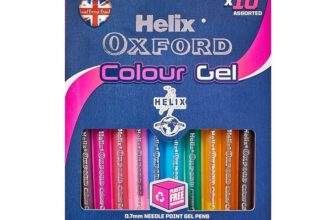 Helix Oxford Colour Gel Pens x10 Pens with Plastic Free Packaging