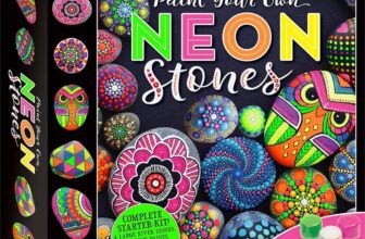 Hinkler Paint Your Own Neon Stones Rock Painting Kit Creative Kids Arts and Crafts Art Projects Kits for Adults Painting Sets