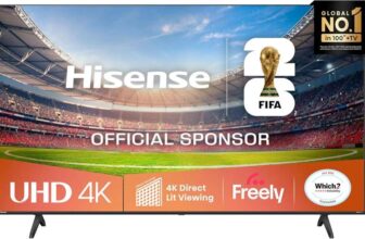 Hisense 58 58A6QTUK 4K Ultra HD Smart TV AI TV – 4K UHD, Hi-View AI Engine, Precision Colour With Code (Members)