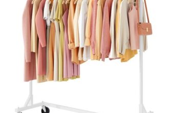 Hoctieon Z Rack, Rolling Clothes Racks with Z-Base