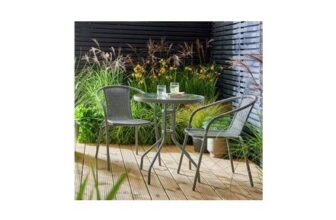 Home 2 Seater Rattan Effect Garden Bistro Set