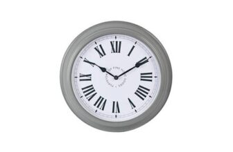 Home Stationary Wall Clock – Grey
