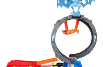 Hot Wheels City Bat Loop Attack Nemesis Toy Car Set